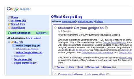 Google Reader Tour