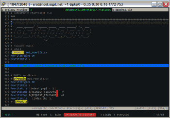 Editing an Apache .htaccess file in VIM.