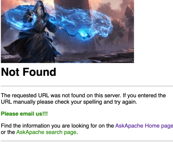 Screenshot of my 404 Not Found Page