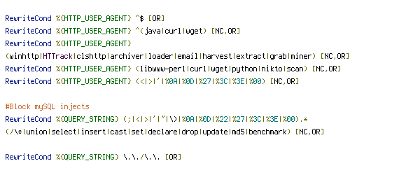 HTTP_COOKIE, HTTP_REFERER, HTTP_USER_AGENT, QUERY_STRING, REQUEST_METHOD, REQUEST_URI, THE_REQUEST