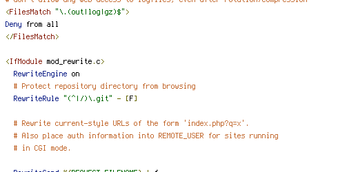 REMOTE_USER, REQUEST_FILENAME