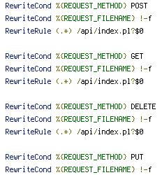 GET, POST, PUT, REQUEST_FILENAME, REQUEST_METHOD