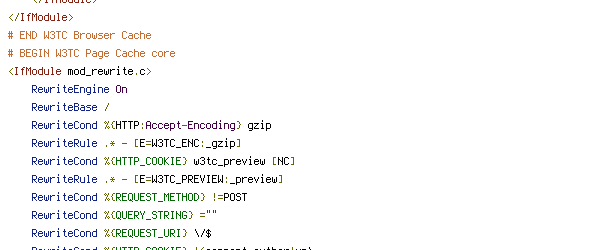 DEFLATE, DOCUMENT_ROOT, ENV, HTTP_COOKIE, HTTP_HOST, POST, QUERY_STRING, REQUEST_FILENAME, REQUEST_METHOD, REQUEST_URI, W3TC_ENC, W3TC_PREVIEW