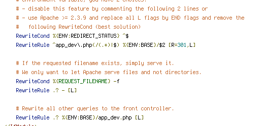 DEFLATE, ENV, REDIRECT_STATUS, REQUEST_FILENAME, REQUEST_URI