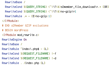 no-gzip, QUERY_STRING, REQUEST_FILENAME