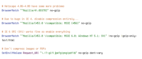 DEFLATE, no-gzip, REQUEST_URI