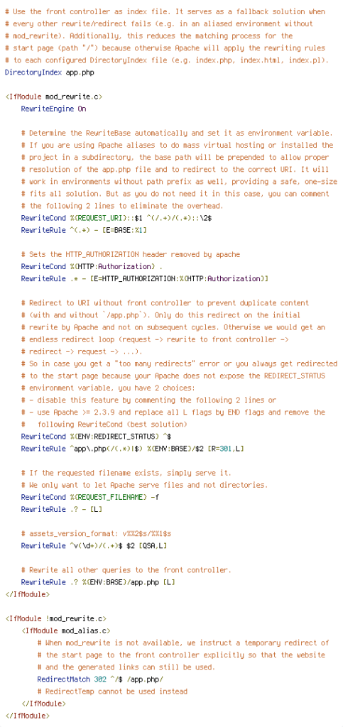 ENV, REDIRECT_STATUS, REQUEST_FILENAME, REQUEST_URI