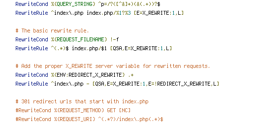 ENV, GET, QUERY_STRING, REDIRECT_X_REWRITE, REQUEST_FILENAME, REQUEST_METHOD, REQUEST_URI