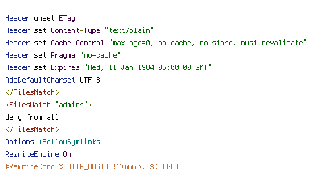 HTTP_HOST, no-cache, Pragma, REQUEST_URI