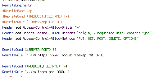 GET, POST, PUT, REQUEST_FILENAME, SERVER_PORT