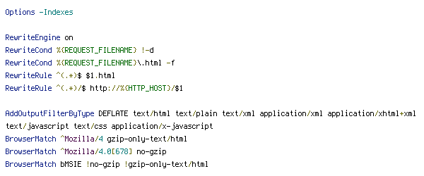 DEFLATE, HTTP_HOST, no-gzip, REQUEST_FILENAME