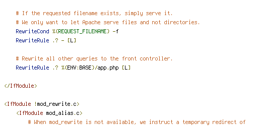 ENV, REDIRECT_STATUS, REQUEST_FILENAME, REQUEST_URI