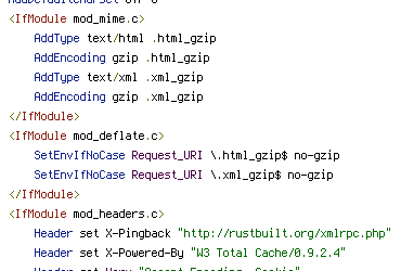 no-gzip, REQUEST_URI