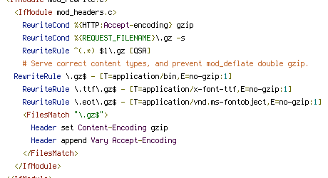 no-gzip, REQUEST_FILENAME