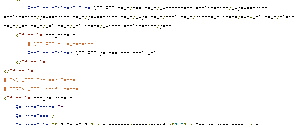 DEFLATE, DOCUMENT_ROOT, ENV, HTTP_COOKIE, HTTP_HOST, POST, QUERY_STRING, REQUEST_FILENAME, REQUEST_METHOD, REQUEST_URI, W3TC_ENC, W3TC_PREVIEW