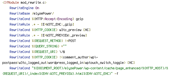 DEFLATE, DOCUMENT_ROOT, ENV, HTTP_COOKIE, HTTP_HOST, POST, QUERY_STRING, REQUEST_FILENAME, REQUEST_METHOD, REQUEST_URI, W3TC_ENC, W3TC_PREVIEW