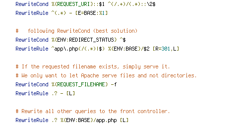 ENV, REDIRECT_STATUS, REQUEST_FILENAME, REQUEST_URI