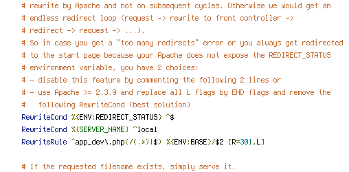 ENV, REDIRECT_STATUS, REQUEST_FILENAME, REQUEST_URI, SERVER_NAME