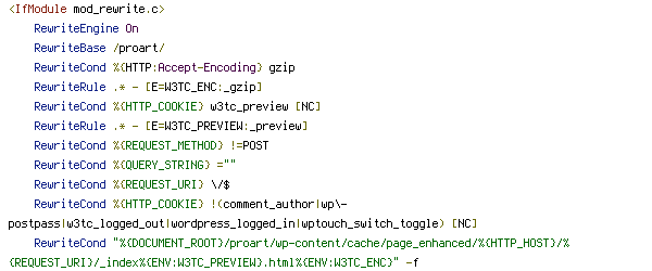 DEFLATE, DOCUMENT_ROOT, ENV, HTTP_COOKIE, HTTP_HOST, POST, QUERY_STRING, REQUEST_FILENAME, REQUEST_METHOD, REQUEST_URI, W3TC_ENC, W3TC_PREVIEW