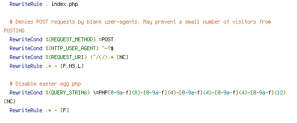 DEFLATE, HTTP_USER_AGENT, HTTPS, ORIGIN, POST, QUERY_STRING, REQUEST_FILENAME, REQUEST_METHOD, REQUEST_URI, SERVER_NAME