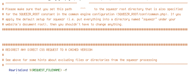 CACHE, DEFLATE, ENV, HTTP_COOKIE, QUERY_STRING, REDIRECT_BREAKPOINT, REQUEST_FILENAME, REQUEST_URI