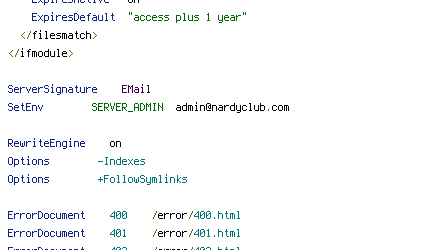 HTTP_HOST, HTTPS, REQUEST_FILENAME, REQUEST_URI, SERVER_ADMIN