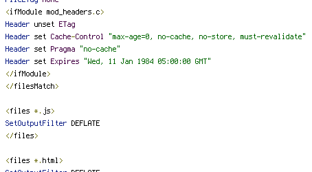 DEFLATE, no-cache, Pragma
