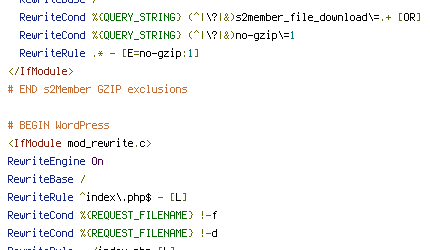 no-gzip, QUERY_STRING, REQUEST_FILENAME