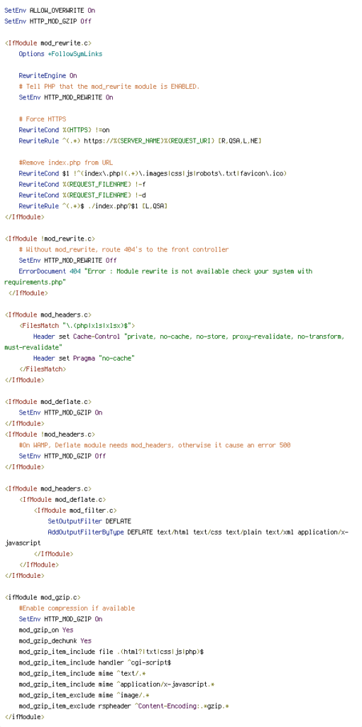 DEFLATE, HTTPS, no-cache, Pragma, REQUEST_FILENAME, REQUEST_URI, SERVER_NAME