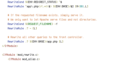 ENV, REDIRECT_STATUS, REQUEST_FILENAME, REQUEST_URI