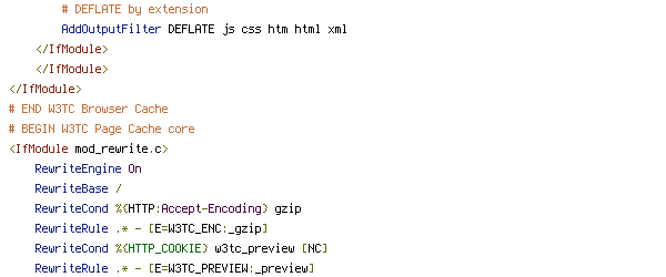 DEFLATE, DOCUMENT_ROOT, ENV, HTTP_COOKIE, HTTP_HOST, POST, QUERY_STRING, REQUEST_METHOD, REQUEST_URI, W3TC_ENC, W3TC_PREVIEW