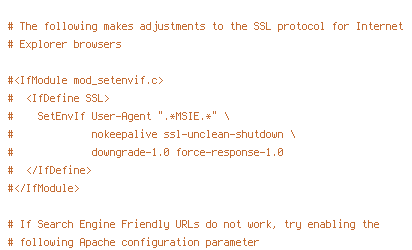 downgrade-1.0, force-response-1.0, nokeepalive, REQUEST_URI