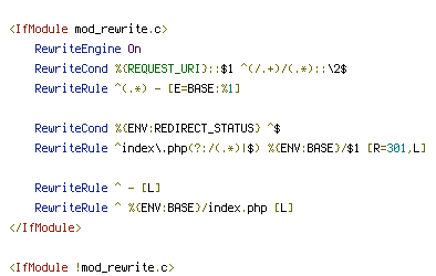 ENV, REDIRECT_STATUS, REQUEST_URI