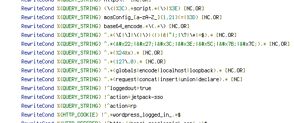 HTTP_COOKIE, HTTP_REFERER, HTTP_USER_AGENT, POST, QUERY_STRING, REQUEST_FILENAME, REQUEST_METHOD, REQUEST_URI