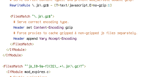 no-gzip, Pragma, REQUEST_FILENAME