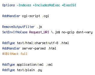 no-gzip, REQUEST_URI