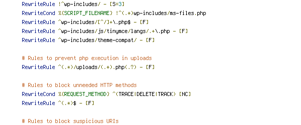 HTTP_COOKIE, HTTP_REFERER, HTTP_USER_AGENT, POST, QUERY_STRING, REQUEST_FILENAME, REQUEST_METHOD, REQUEST_URI, SCRIPT_FILENAME