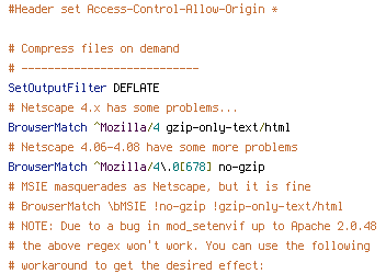 DEFLATE, no-gzip, REQUEST_URI