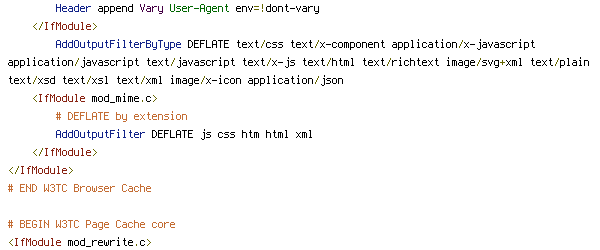 DEFLATE, DOCUMENT_ROOT, ENV, HTTP_COOKIE, HTTP_HOST, POST, QUERY_STRING, REQUEST_FILENAME, REQUEST_METHOD, REQUEST_URI, W3TC_ENC