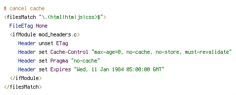 no-cache, Pragma