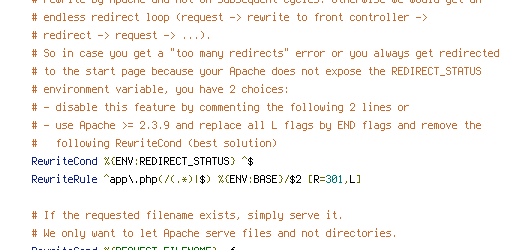 DEFLATE, ENV, REDIRECT_STATUS, REQUEST_FILENAME, REQUEST_URI