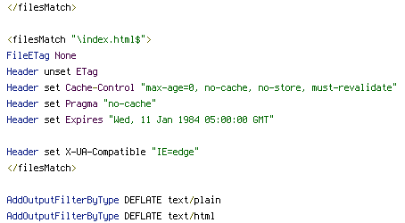 DEFLATE, no-cache, Pragma