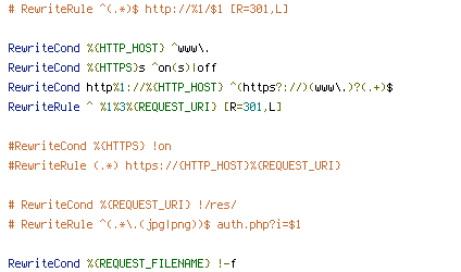 HTTP_HOST, HTTPS, REQUEST_FILENAME, REQUEST_URI