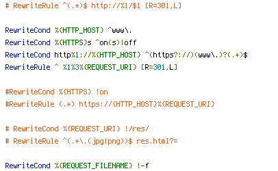 HTTP_HOST, HTTPS, REQUEST_FILENAME, REQUEST_URI