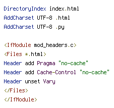 no-cache, Pragma