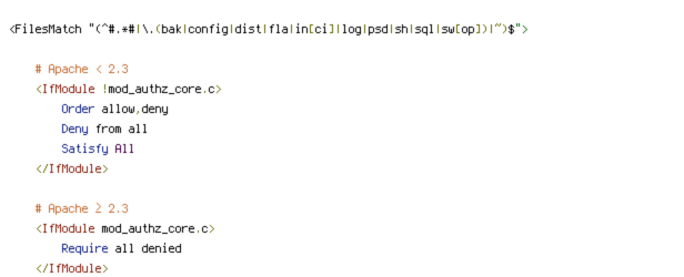 DEFLATE, HTTP_HOST, HTTP_USER_AGENT, HTTPS, INCLUDES, ORIGIN, REQUEST_FILENAME, REQUEST_URI, SCRIPT_FILENAME, SERVER_ADDR, SERVER_PORT, TIME