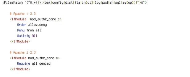 DEFLATE, HTTP_HOST, HTTP_USER_AGENT, HTTPS, INCLUDES, ORIGIN, REQUEST_FILENAME, REQUEST_URI, SCRIPT_FILENAME, SERVER_ADDR, SERVER_PORT, TIME