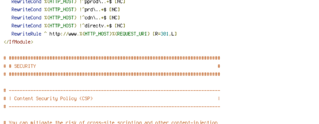 DEFLATE, ENV, force-no-vary, HTTP_HOST, HTTPS, INCLUDES, ORIGIN, REQUEST_FILENAME, REQUEST_URI, SCRIPT_FILENAME, SERVER_PORT, static, TIME, X-Requested-With