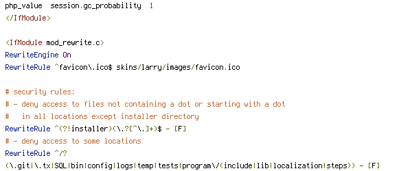 DEFLATE, HTTP_HOST, HTTPS, INCLUDES, ORIGIN, REQUEST_FILENAME, REQUEST_URI, SCRIPT_FILENAME, SERVER_ADDR, SERVER_PORT, TIME